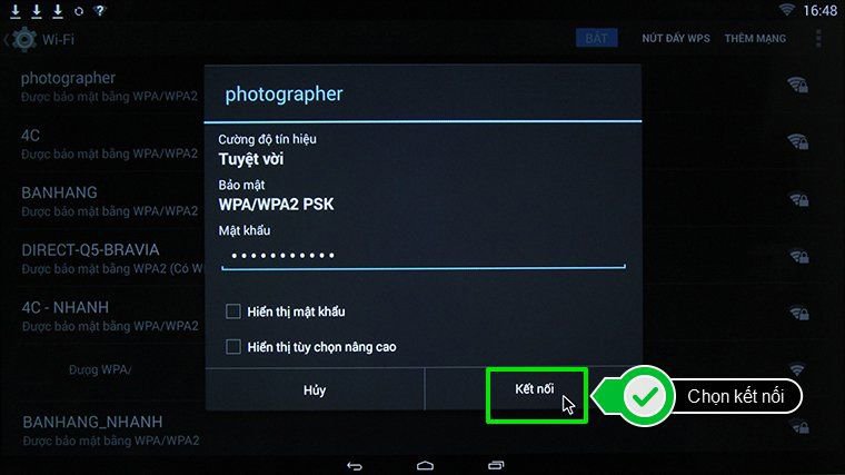 cách kết nối mạng tivi toshiba