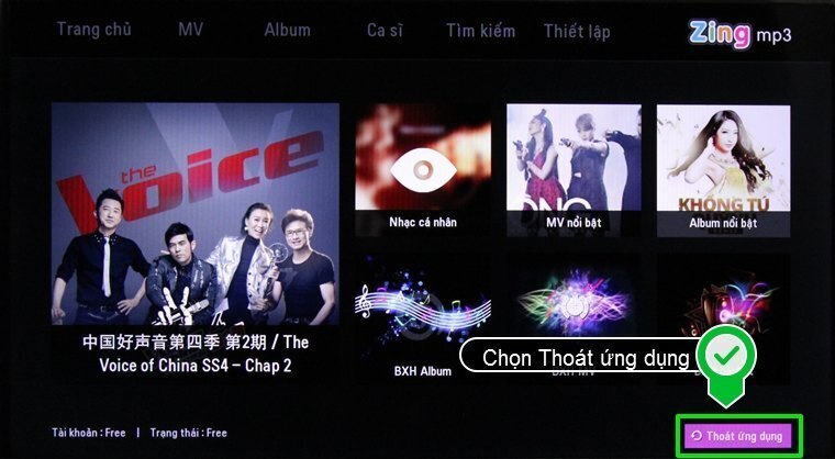 cách sử dụng ứng dụng zing mp3 trên smart tivi lg hệ điều hành webos