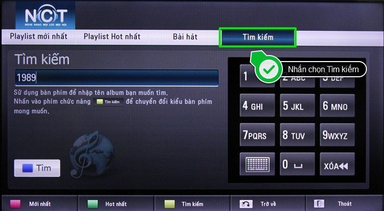 cách sử dụng ứng dụng nhạc của tui trên smart tivi lg hệ điều hành webos