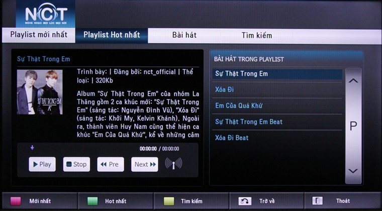 cách sử dụng ứng dụng nhạc của tui trên smart tivi lg hệ điều hành webos