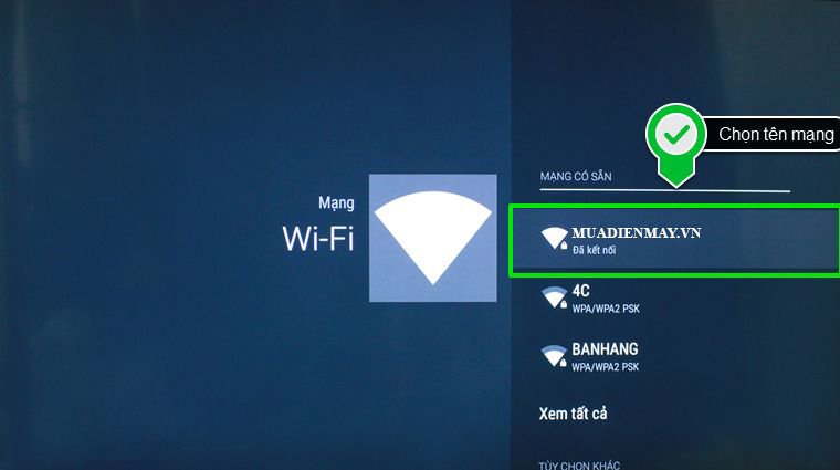 cách cài đặt ip mạng cho android tivi sony 2015