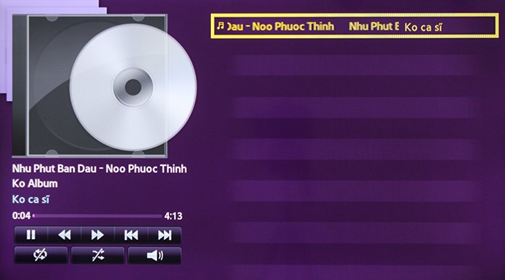 cách xem video, nghe nhạc, xem ảnh trong usb trên tivi samsung thường