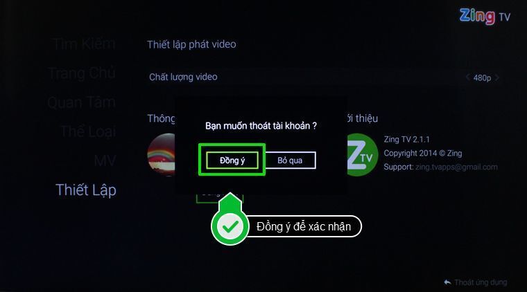 cách kích hoạt tài khoản zing tv trên smart tivi