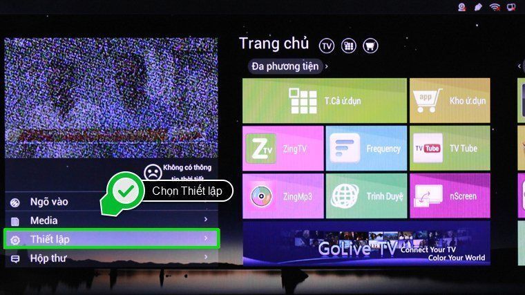 cách kết nối mạng trên smart tivi tcl