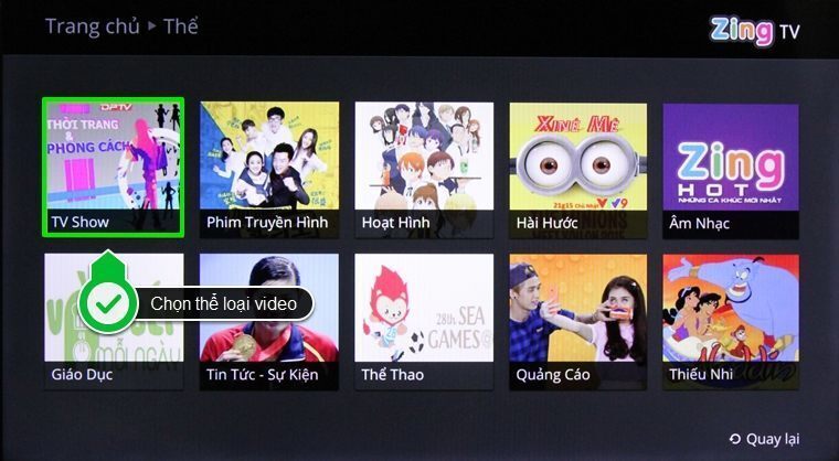 cách sử dụng ứng dụng zing tv trên smart tivi lg hệ điều hành webos