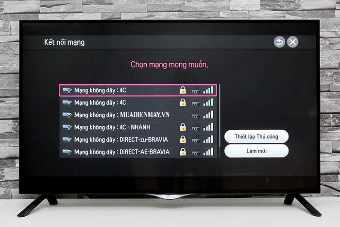 cách kết nối mạng tivi lg