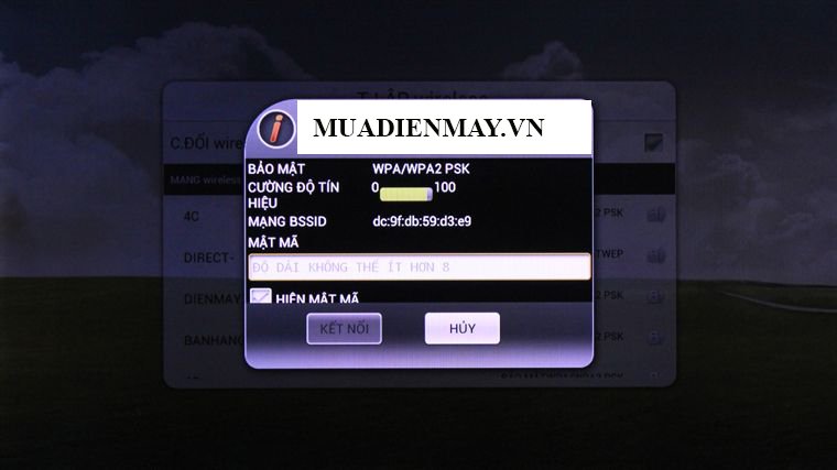 cách kết nối mạng trên smart tivi tcl