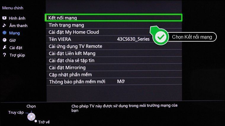 cách kết nối mạng trên smart tivi panasonic