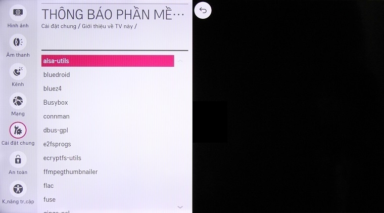 cách kiểm tra thông tin tivi trên smart tivi lg hệ điều hành webos