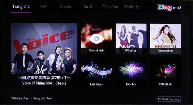 cách sử dụng ứng dụng zing mp3 trên smart tivi lg hệ điều hành webos