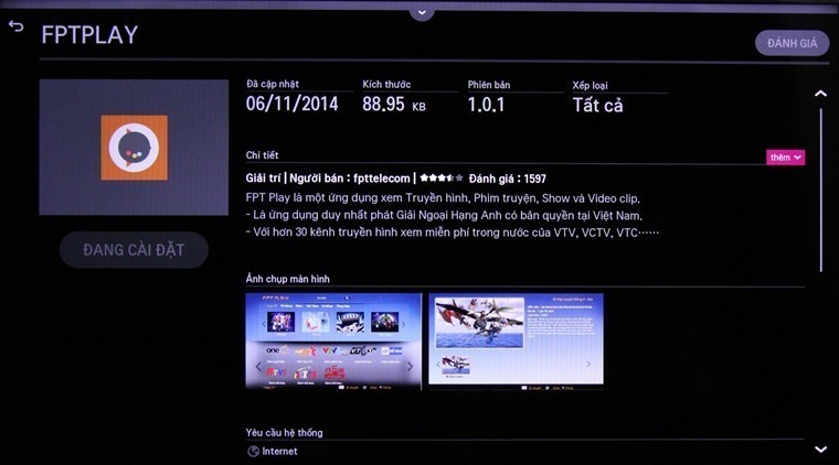 cách sử dụng ứng dụng fpt play trên smart tivi lg hệ điều hành webos
