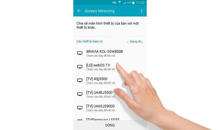 cách phản chiếu hình ảnh từ điện thoại lên smart tivi lg chạy hệ điều hành webos