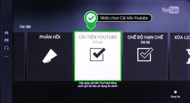 cách sử dụng ứng dụng youtube trên smart tivi lg hệ điều hành webos