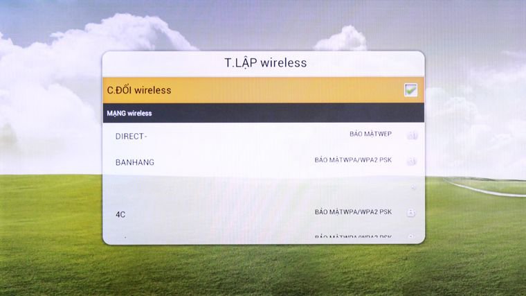 cách kết nối mạng trên smart tivi tcl