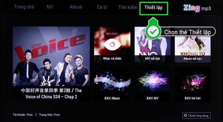 cách sử dụng ứng dụng zing mp3 trên smart tivi lg hệ điều hành webos