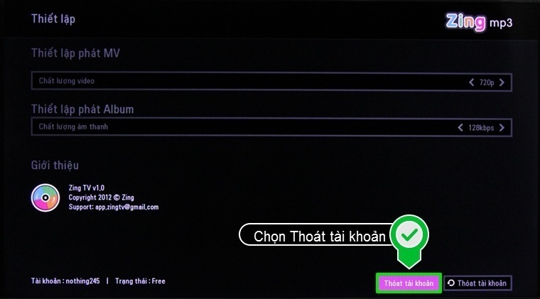 cách sử dụng ứng dụng zing mp3 trên smart tivi lg hệ điều hành webos