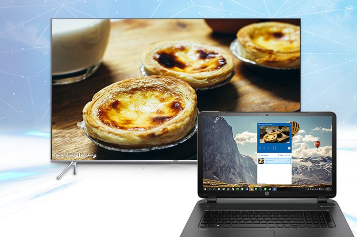 cách chuyển hình từ laptop lên smart tivi samsung không cần dây cáp