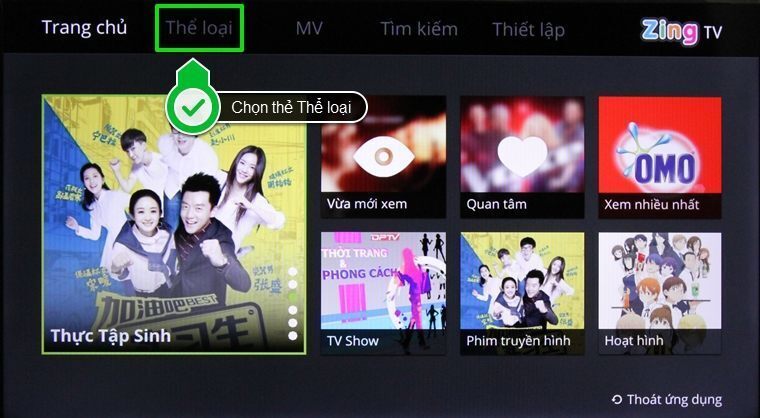 cách sử dụng ứng dụng zing tv trên smart tivi lg hệ điều hành webos