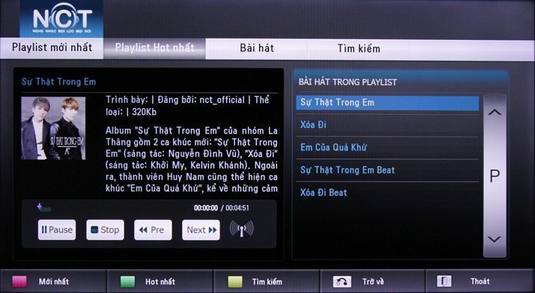 cách sử dụng ứng dụng nhạc của tui trên smart tivi lg hệ điều hành webos