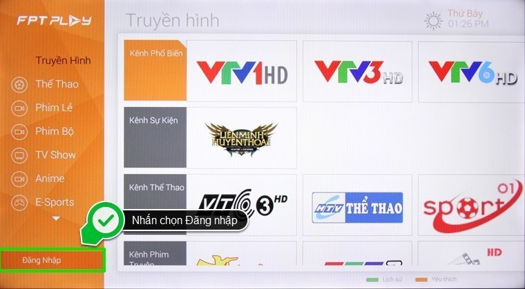 cách sử dụng ứng dụng fpt play trên smart tivi lg hệ điều hành webos