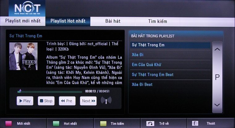 cách sử dụng ứng dụng nhạc của tui trên smart tivi lg hệ điều hành webos