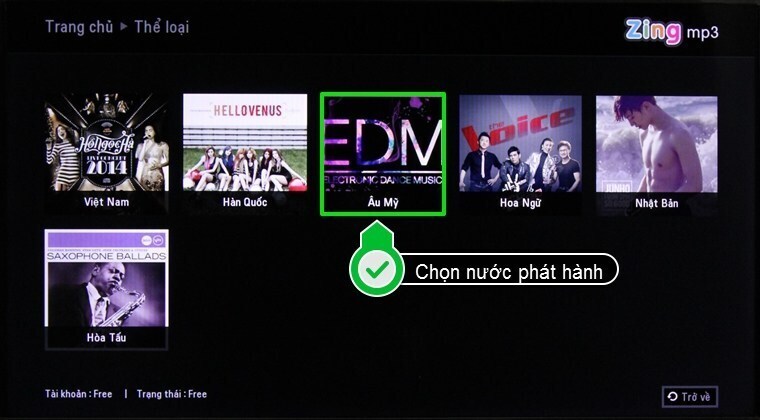 cách sử dụng ứng dụng zing mp3 trên smart tivi lg hệ điều hành webos