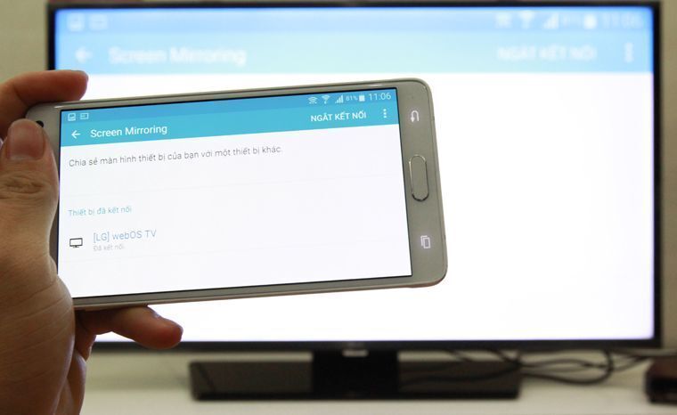 cách phản chiếu hình ảnh từ điện thoại lên smart tivi lg chạy hệ điều hành webos