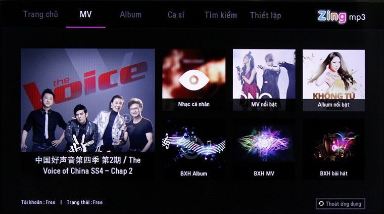 top 3 ứng dụng nghe nhạc phổ biến trên smart tivi lg hệ điều hành webos