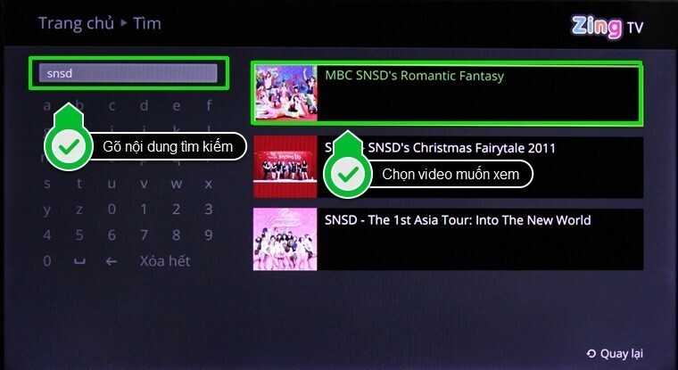 cách sử dụng ứng dụng zing tv trên smart tivi lg hệ điều hành webos