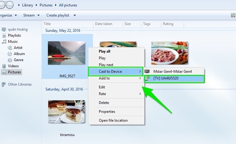 cách chuyển hình từ laptop lên tivi bằng dlna