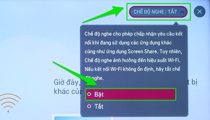 cách chiếu màn hình điện thoại lên smart tivi lg 2016