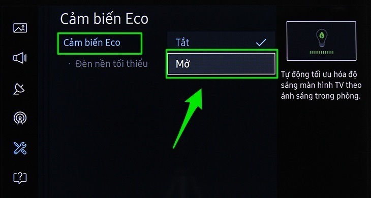 cách bật chế độ tiết kiệm điện cho smart tivi samsung 2016