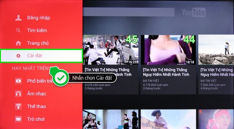 cách sử dụng ứng dụng youtube trên smart tivi lg hệ điều hành webos