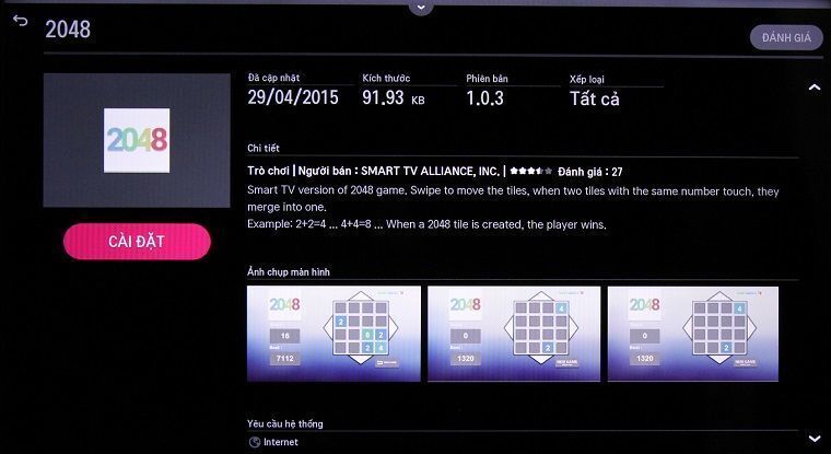 top 4 game phổ biến trên smart tivi lg hệ điều hành webos