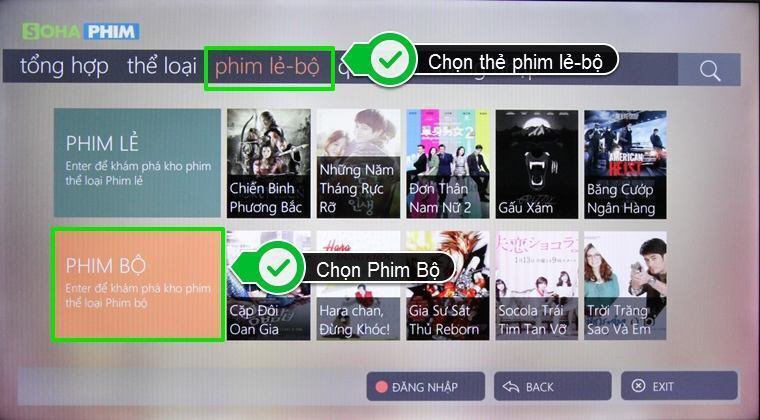 cách sử dụng ứng dụng sohaphim trên smart tivi lg hệ điều hành webos