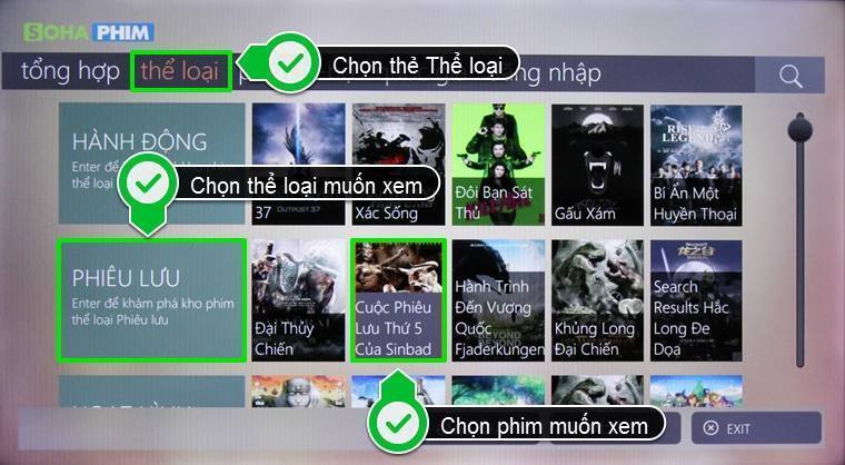 cách sử dụng ứng dụng sohaphim trên smart tivi lg hệ điều hành webos