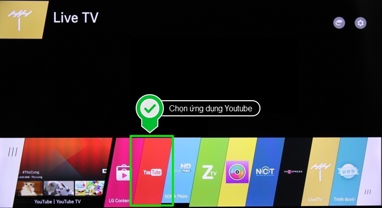 cách sử dụng ứng dụng youtube trên smart tivi lg hệ điều hành webos