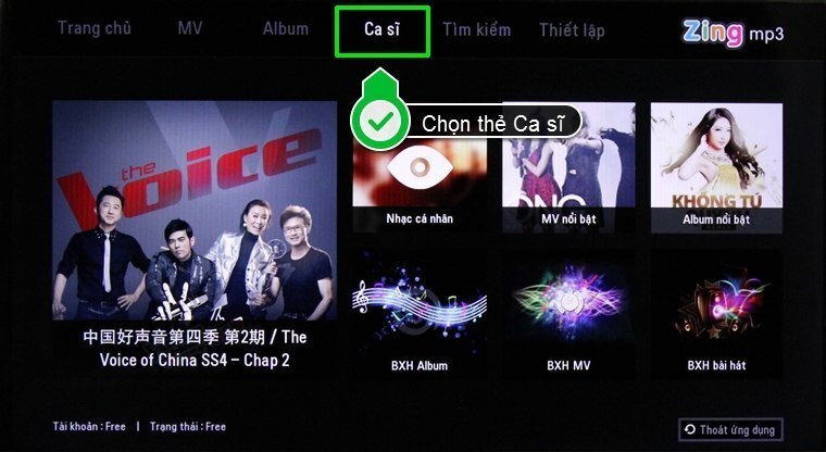 cách sử dụng ứng dụng zing mp3 trên smart tivi lg hệ điều hành webos