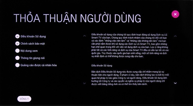 cách kiểm tra thông tin tivi trên smart tivi lg hệ điều hành webos