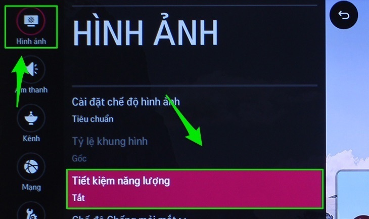 cách bật chế độ tiết kiệm điện trên smart tivi lg 2016