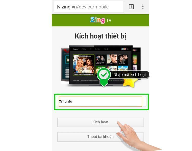 cách kích hoạt tài khoản zing tv trên smart tivi
