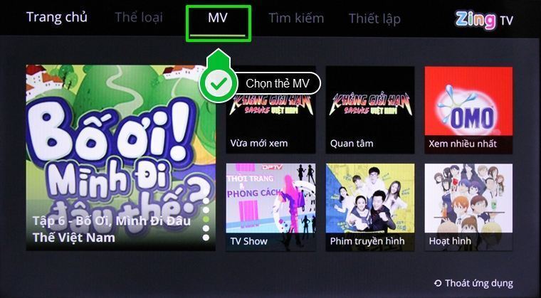 cách sử dụng ứng dụng zing tv trên smart tivi lg hệ điều hành webos