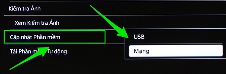 cách cập nhật phần mềm cho tivi sony 43w750d bằng mạng internet