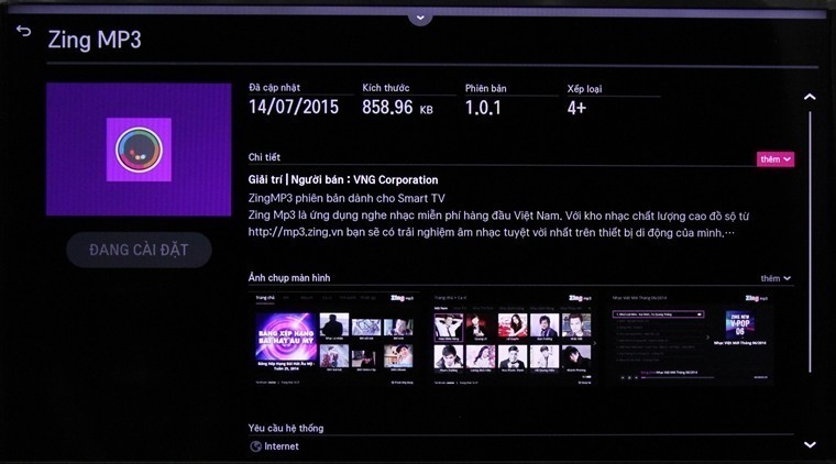 cách sử dụng ứng dụng zing mp3 trên smart tivi lg hệ điều hành webos