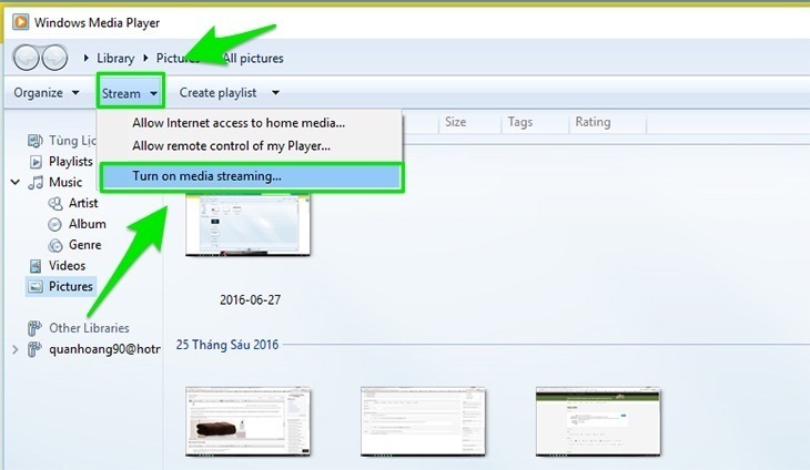 cách chuyển hình từ laptop lên tivi bằng dlna
