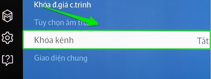 cách khoá kênh trên tivi samsung