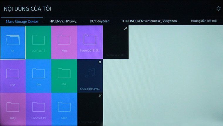 cách xem video, nghe nhạc, xem ảnh trong usb trên tivi samsung 2015