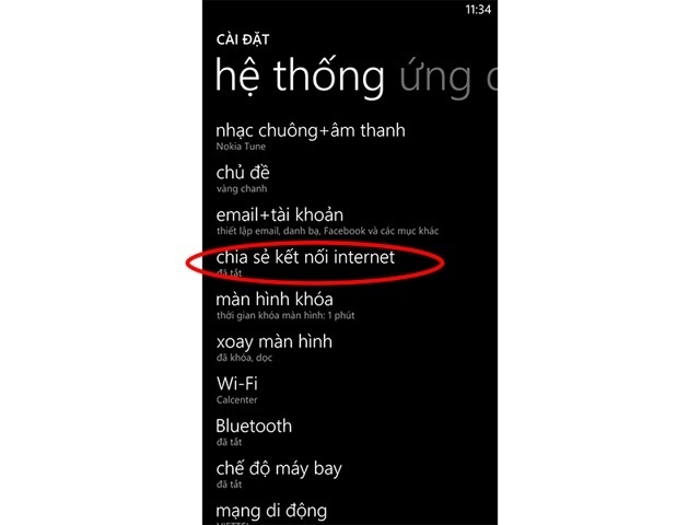hướng dẫn bật tính năng wifi hotspot