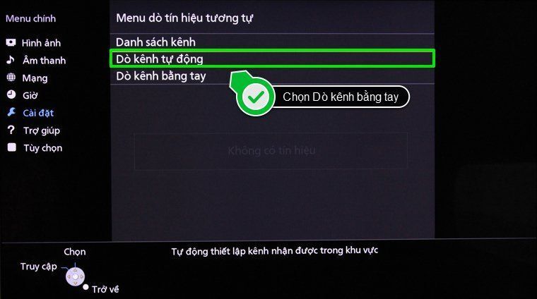 cách dò kênh smart tivi panasonic