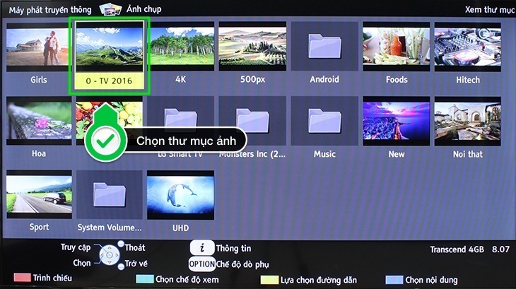 cách nghe nhạc, xem ảnh, xem phim bằng usb trên tivi panasonic thường